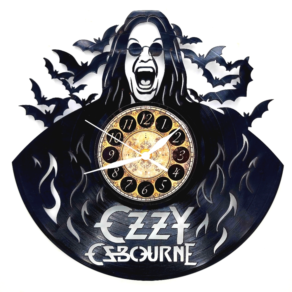 OZZY OSBOURNE vinyl record clock